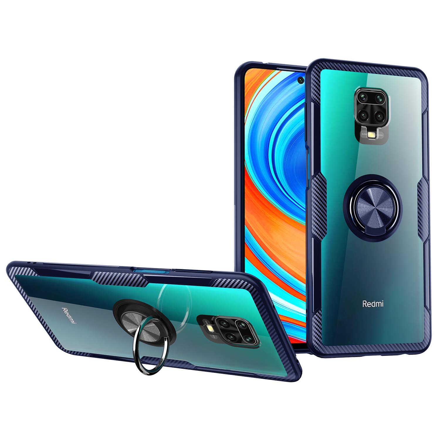 Amazon.co.jp: Redmi Note 9S ケース [360°キックスタンド] クリスタル