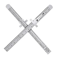 Vista 1 de 2 piezas de regla de bolsillo de 6 pulgadas 15 cm, regla de precisión flexible de acero inoxidable con clips desmontables, regla de bolsillo