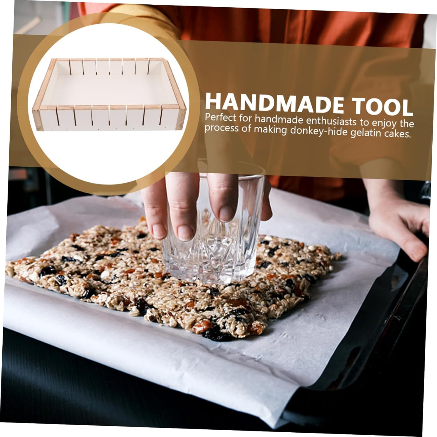 Homemade Nougat Press Mold Solid Nougat Making Tool for Donkey Hide Gelatin Versatile Design for Cooling and Shaping for DIY Candy Making