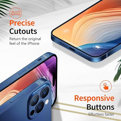 Miniatura 5 de Purluct Funda delgada para iPhone 15 Pro Max, con acabado transparente (no amarillea), funda ultra protectora con protección de cámara de 6.7