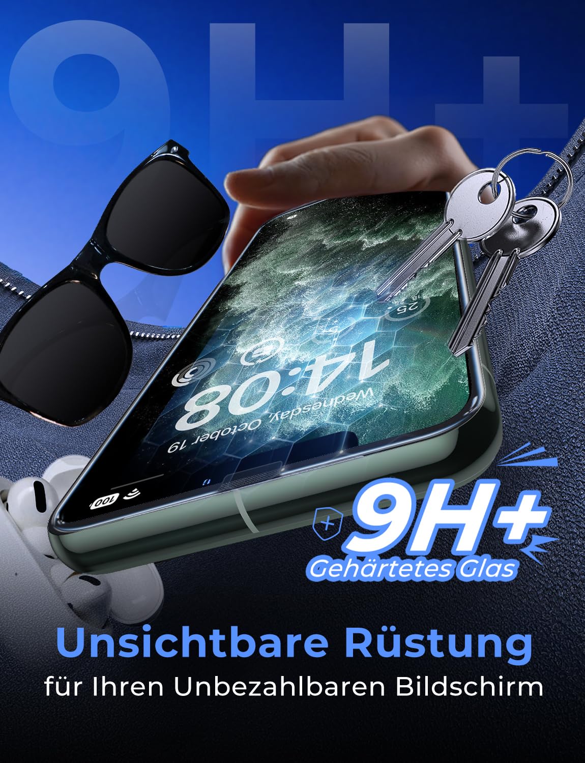 MAGIC JOHN Pellicola Protettiva Per IPhone 11 / IPhone XR (6,1'') - Vetro Temperato 9H Con Privacy A 28° E Antipolvere, 2 Pezzi