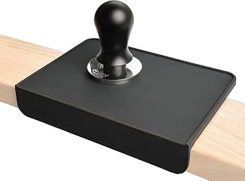 MiiCoffee Espresso Tamper Mat, Black Silicone Food Grade Pad 8 X 6 Inch Coffee Tamping Mat, Coffee Tamp Station, Espresso Accessory, Waterproof and Heat Resistant Black