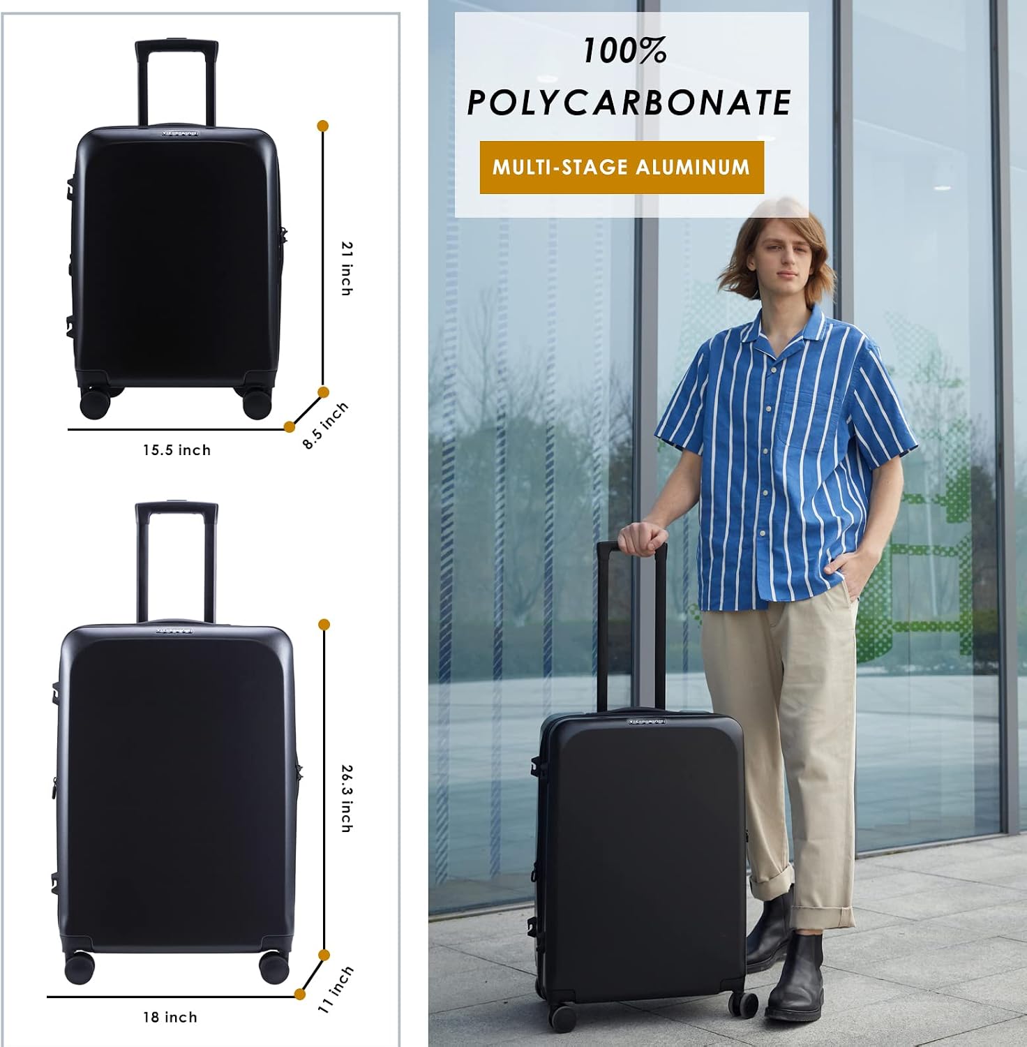 Buy VERAGE Suitcases Sets with X-Large 