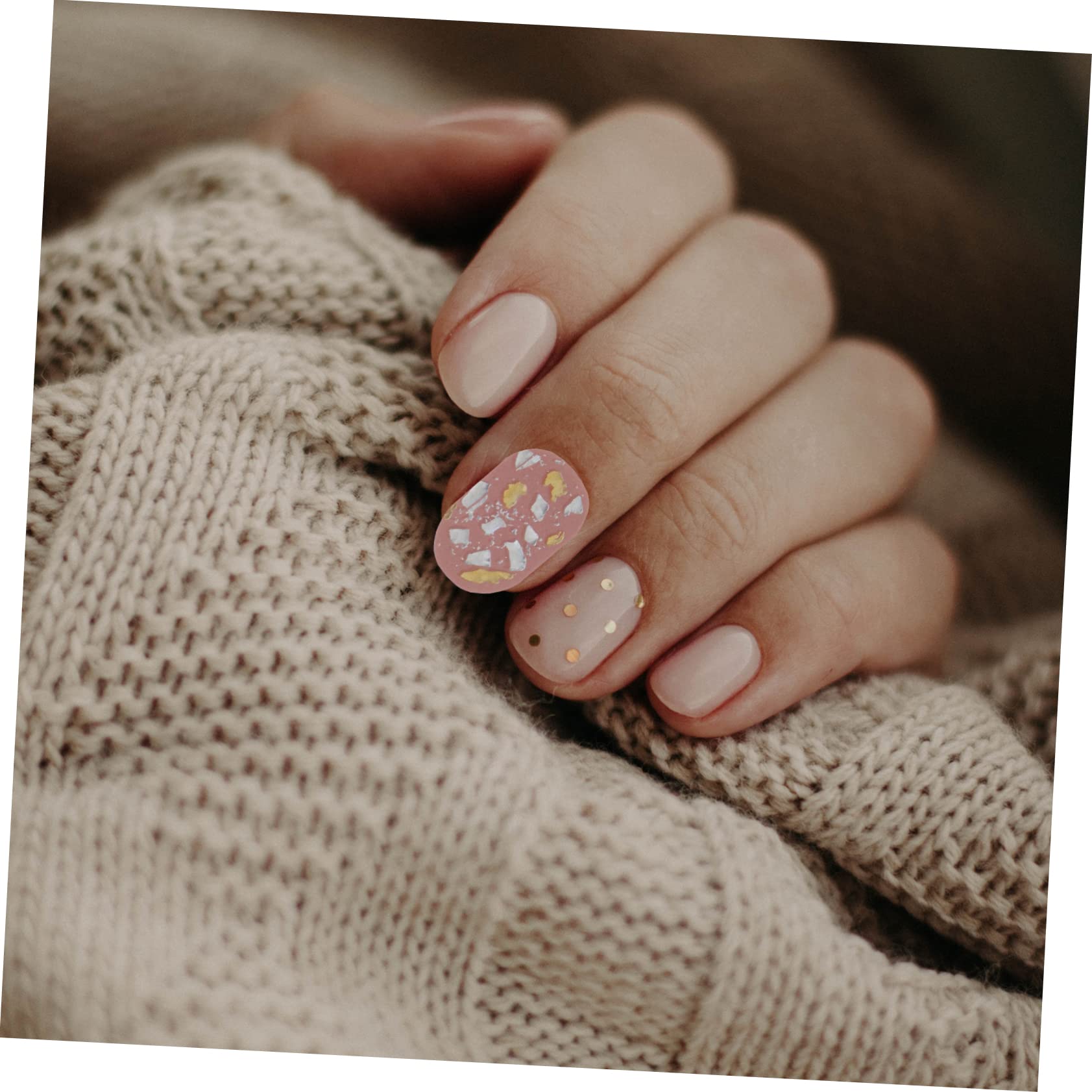 5 Set Adesivi Unghie Impermeabili Autoadesivi Decorazioni Per Manicure Diy Set Design Variegati Per Unghie Facili Applicare E Rimuovere 6 Fogli*5