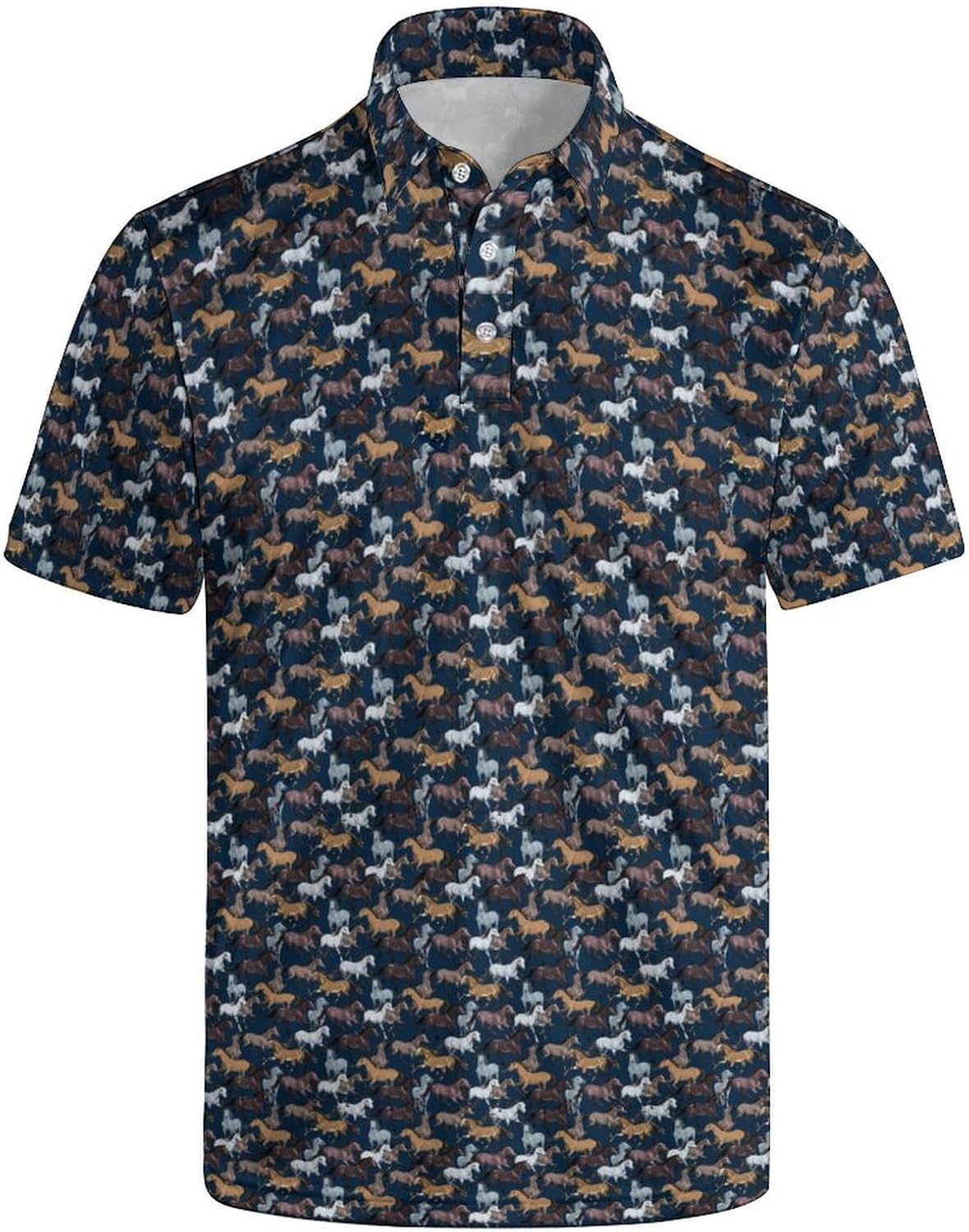 Men‘s Golf Shirt Funny Polo Shirts Short Sleeve Golf Polo Shirts Gifts Print Shirts