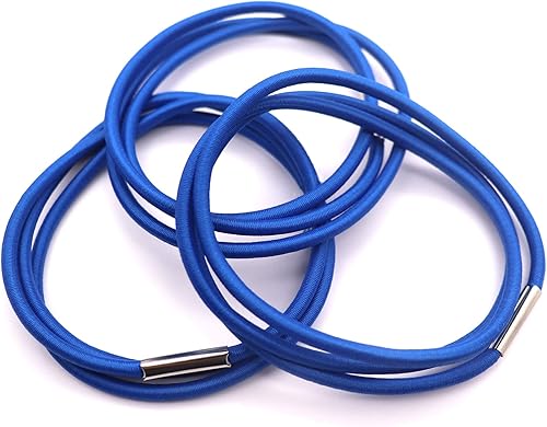 Juego de 3 bandas de goma para botes de basura, solo azul, soporte duradero para bolsas de basura con fuerte elasticidad, bandas coloridas para caja