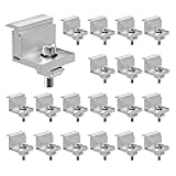 VEVOR Solar Panel Z Mounting Brackets, 35-50mm Adjustable Solar Panel End Clamps, Lightweight Anodized Aluminum Solar Panel Mount Z Brackets for RVs, Campers, Boats, Walls, Roof (20 PCS)