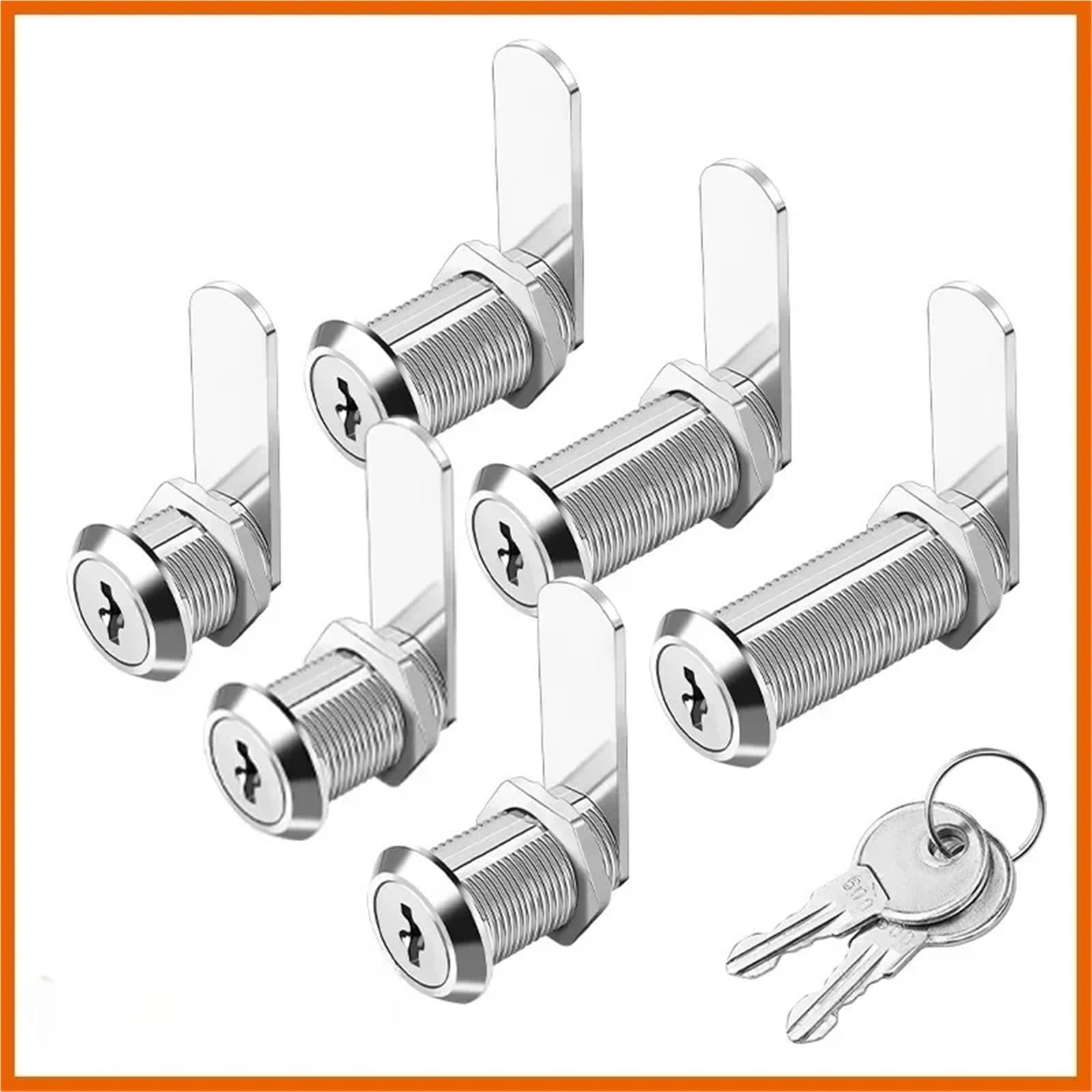 Cerradura para gabinete Cerradura de palanca seguridad, cerradura puerta gabinete 16-40mm, caja, archivador, oficina correos, muebles, armario, buzón, 2 llaves(40mm)
