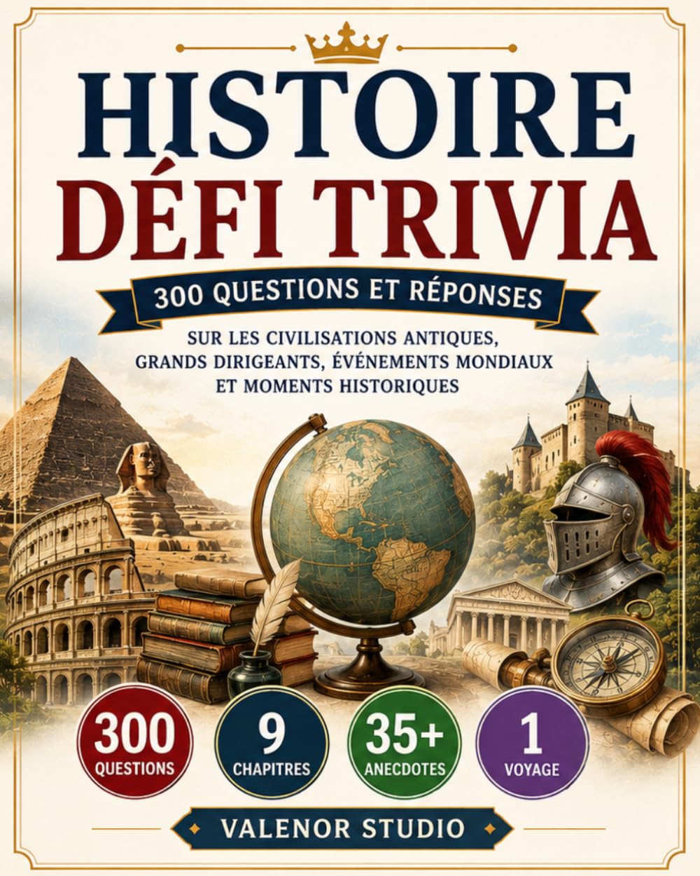 HISTOIRE DÉFI TRIVIA: 300 Questions et Réponses sur les Civilisations Antiques, les Grands Dirigeants, les Événements Mondiaux et les Moments Historiques