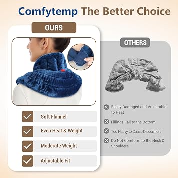 Comfytemp Microwave Heating Pad for Neck & Shoulders, 2.42 lb Weighted Wrap