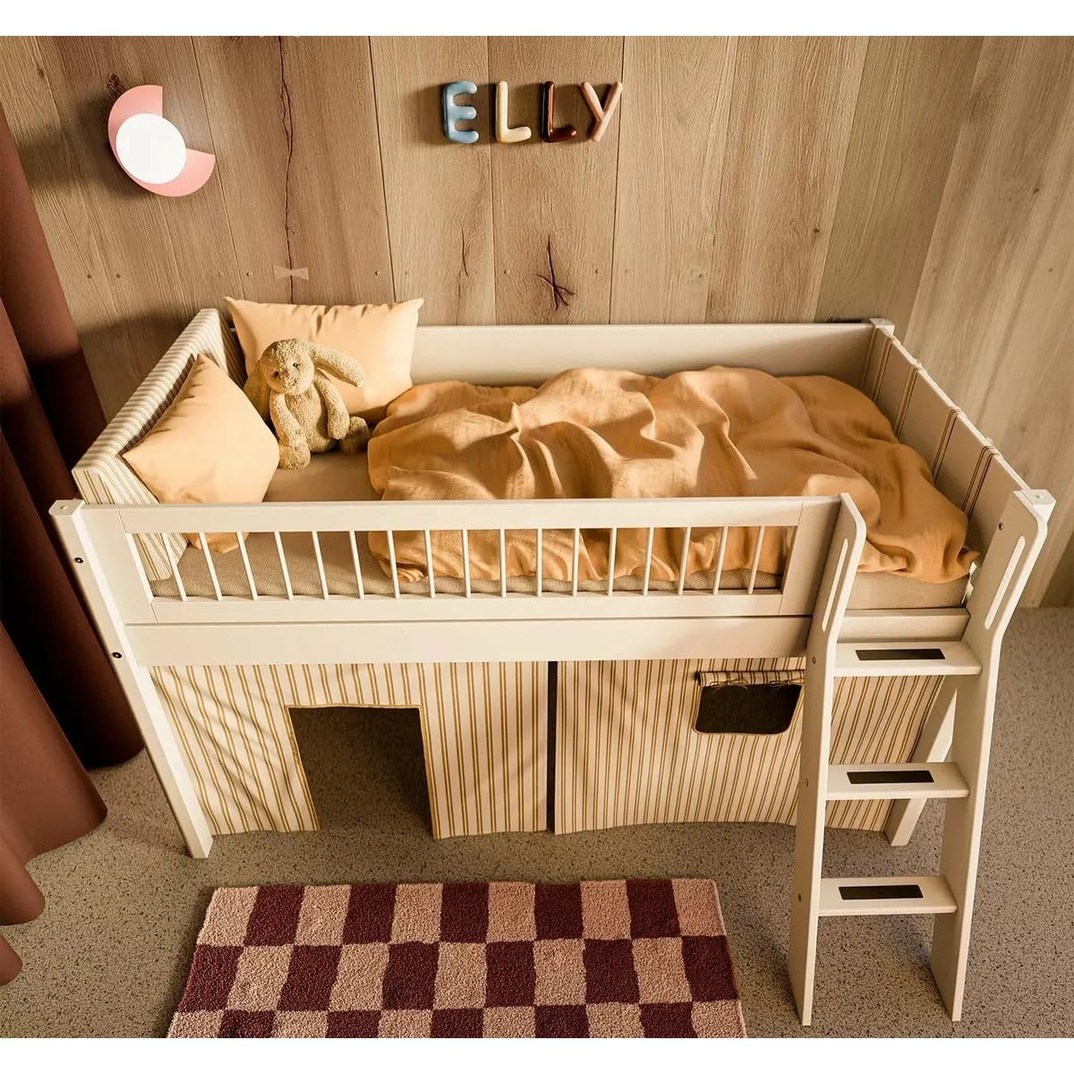 Flexa Dawn Rideaux de Jeu pour lit mi-Hauteur Motif Rayures