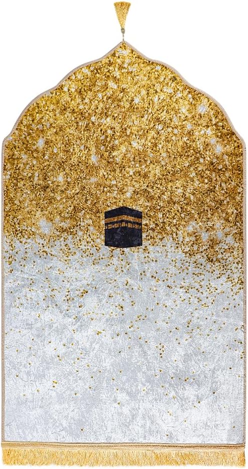 Prayer Rug Muslim Praying Mat Thick Islamic Prayer Carpet Adult Portable Ramadan Eid Janamaz Rug Islam Sajjadah Carpet with Tassel