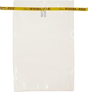 Nasco Whirl-Pak B01020WA Whirl-Pak Bag, 24- oz, 710 mL (Pack of 500)