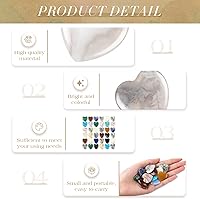 Vista 3 de Nuenen 40 cristales en forma de corazón para el día de la madre, piedras preciosas surtidas pulidas de 1 pulgada, mini piedras de preocupación