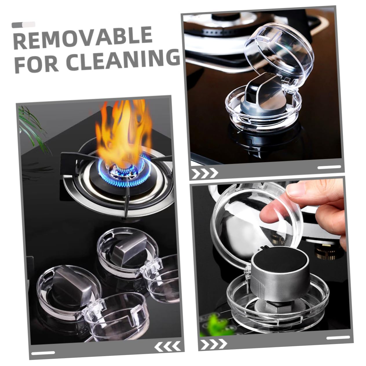 SHOWERORO 6pcs Boy Girl Safety Gas Stove Knob Covers Oven Knob Locks for Boys and Girls Pets Against Accidental Adjustments Kitchen Mishaps