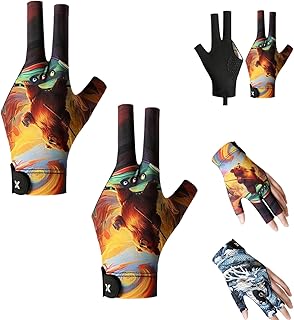 Guantes de billar para dedos de billar, guantes de billar para mano izquierda, 3 dedos