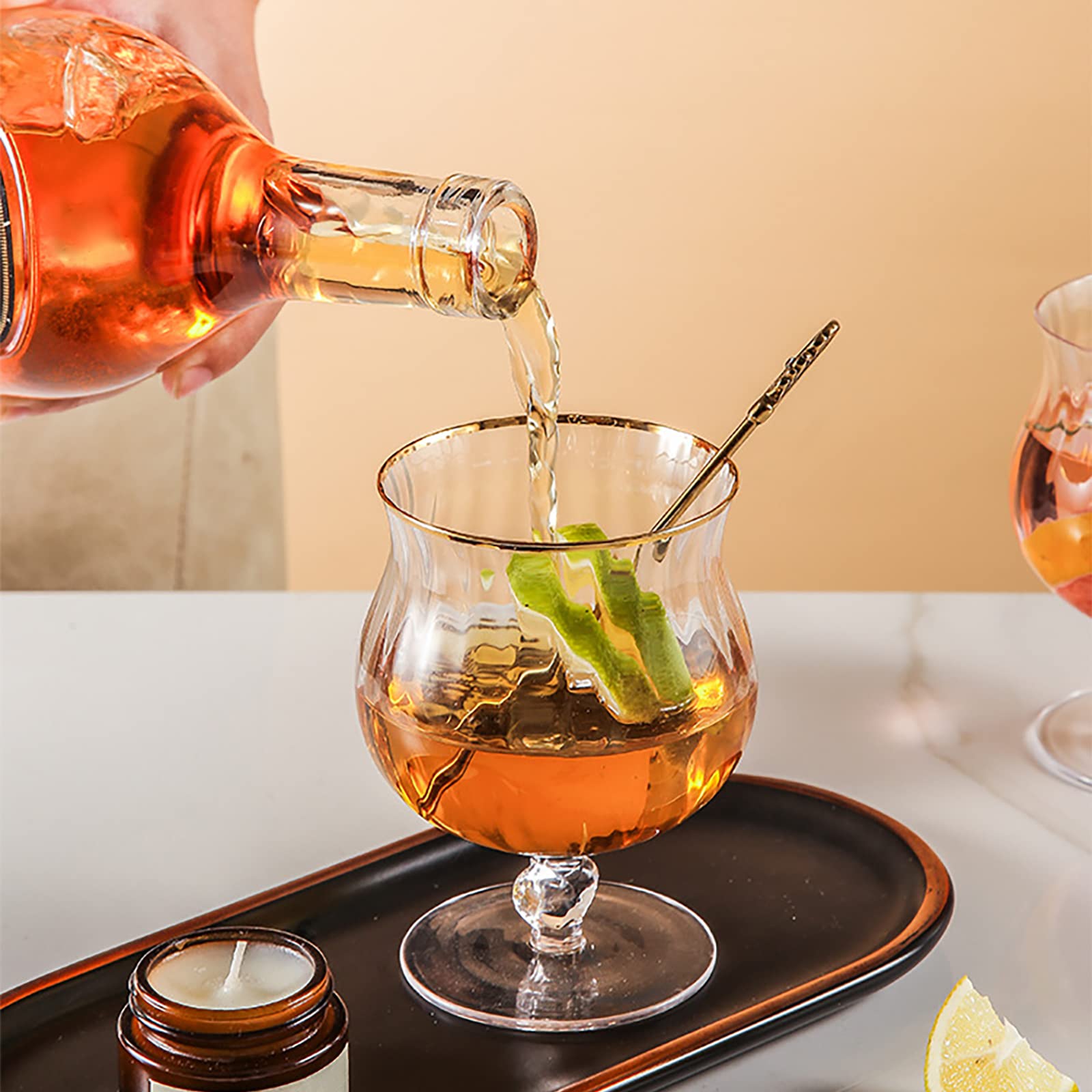 MINGZHE Lot De 2 Tasses à Jus En Verre En Forme De Raisin Avec Poignée - Verres à Vin - Verres à Eau - Verres à Cocktail Transparents - Pour La Maison