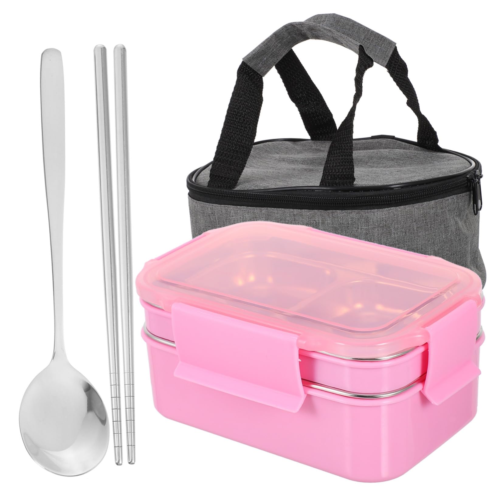 BESTYASH Contenitore Bento Box Isolato Portatile per Pranzo Scatola Divisa Creativa Chiusura Ermetica Contenitore Alimenti Pratico per Studenti e Ufficio