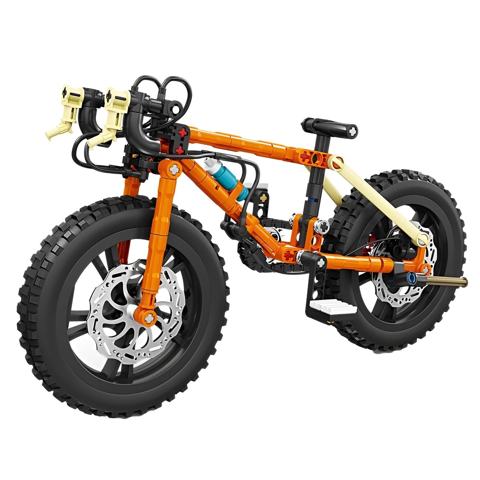 Bicycle Building Blocks Set, 174PCS Mountain Bike Building Bricks Kit, Buildable Bike Display Model, STEM Educational Toy Gift for Adults Kids Aged 6+ (Orange)