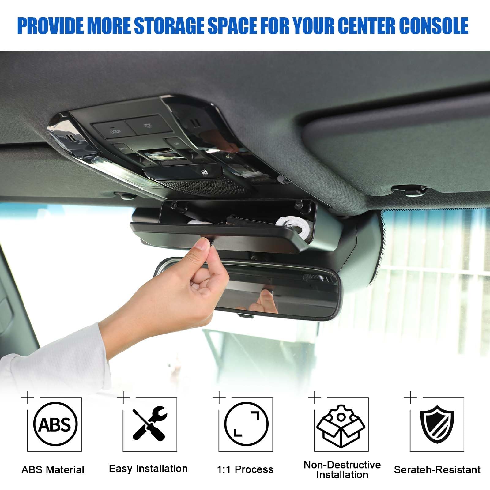 Amazon.com: Fgtagtal Inner Rearview Mirror Storage Box Compatible