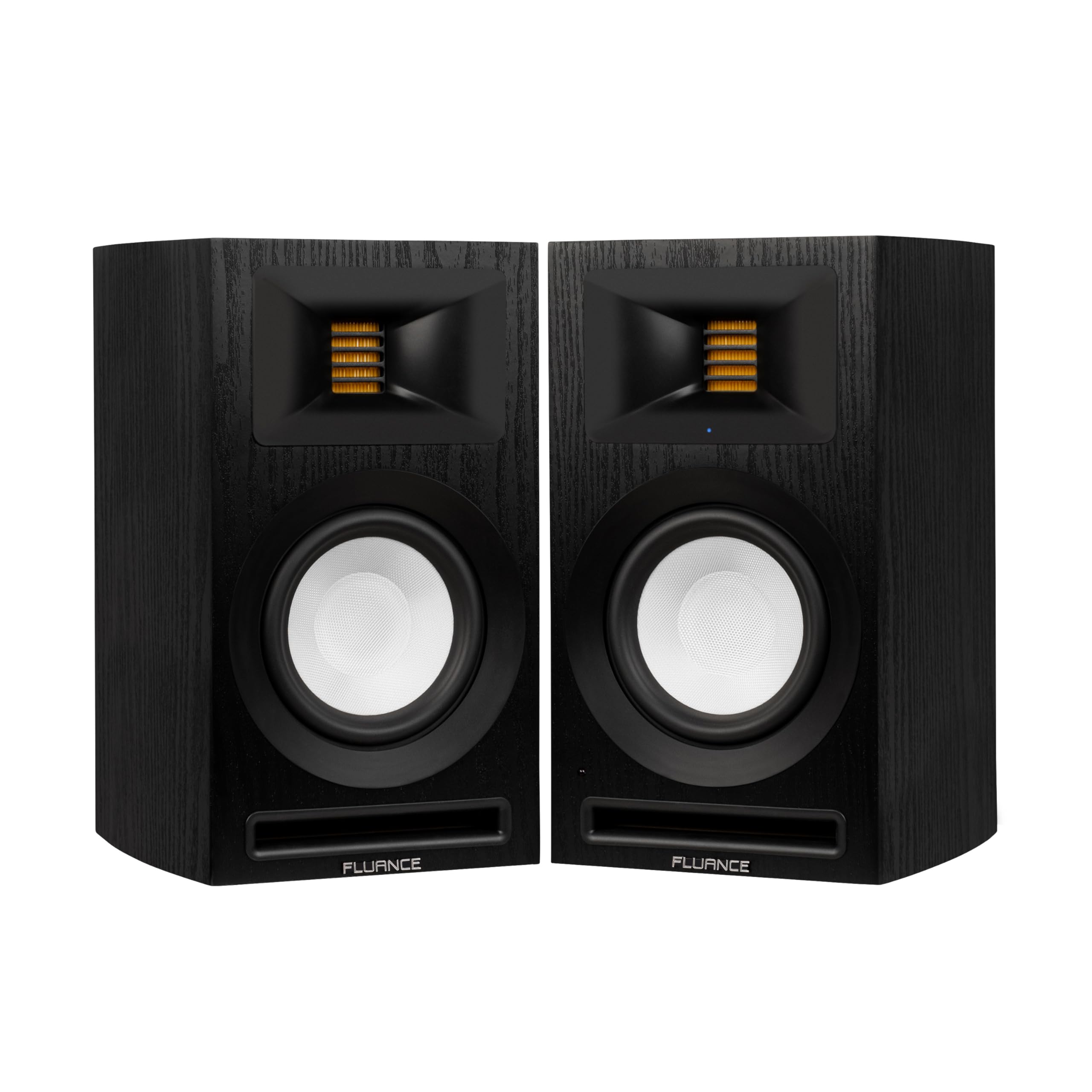 fluance ri71 reference stereo bookshelf speakers black ash