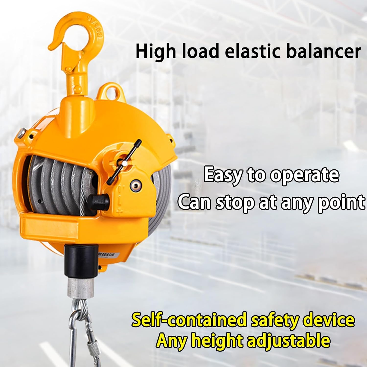 Heavy Duty Retractable Spring Balancer Tool Holder - Lifting & Stabilizing Equipment (9-15kg) for Workshops, Factories & Industrial Use