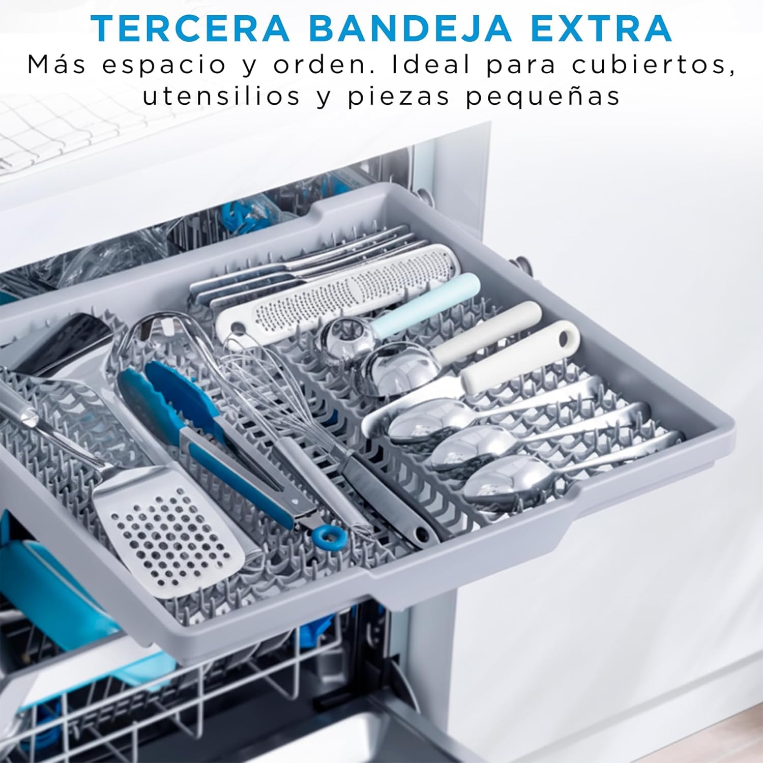 Midea Lavavajillas 60 cm+++ Blanco para 14 servicios - Lavaplatos libre instalación - Compacto con 10 Programas de Lavado integrable - Filtro Antibacterias y Programación Horaria Nuevo Modelo — view 8