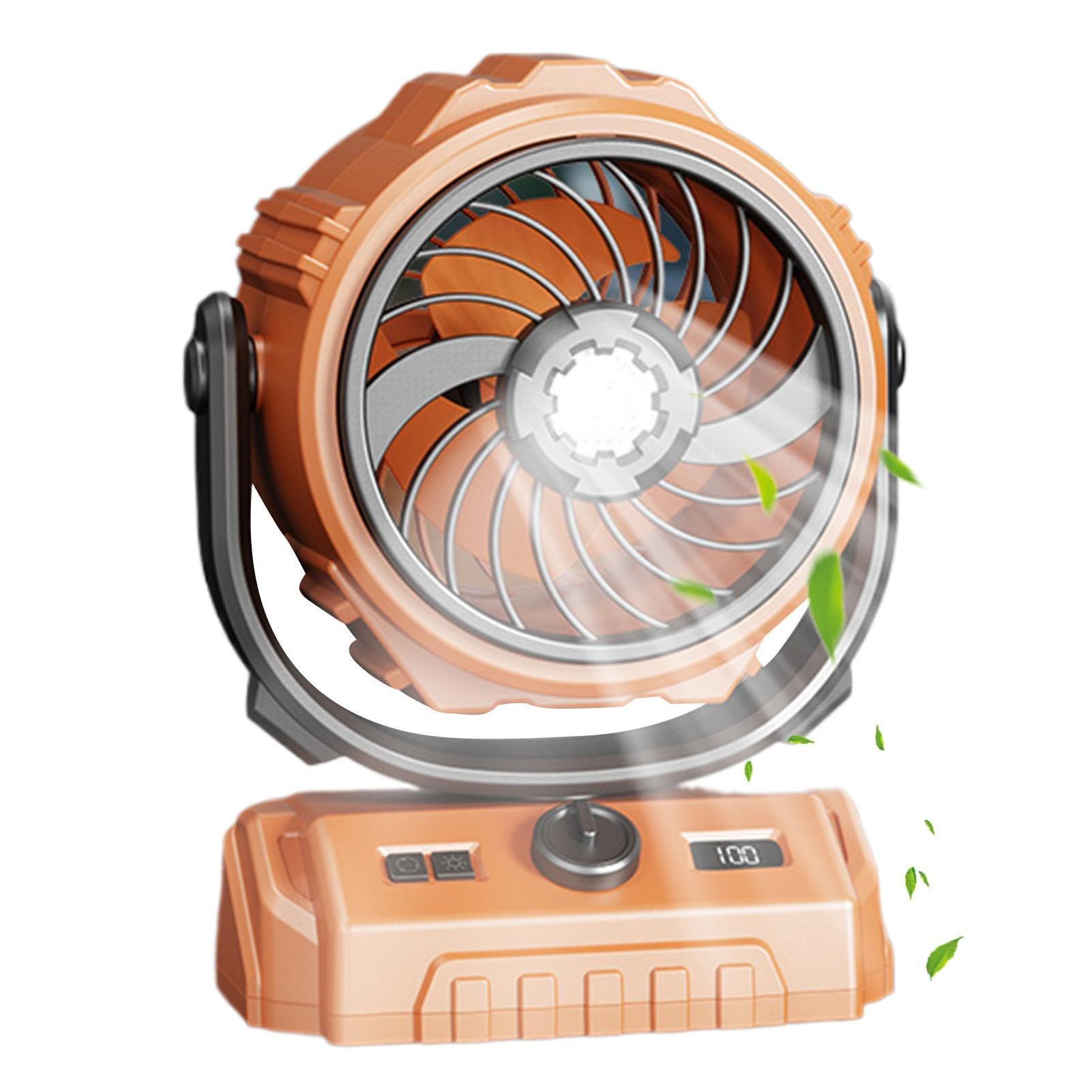 Ventilateur de camping rechargeable Generico avec oscillation 270 et LED