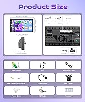 Vista 7 de Rimoody 4G+128G Estéreo de Coche Doble DIN inalámbrico CarPlay Android Auto, Android Car Radio 7 '' en la célula pantalla táctil/GPS/Bluetooth
