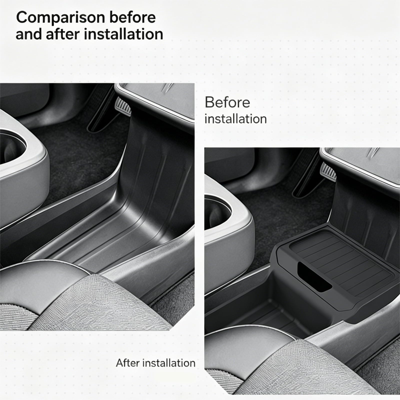 Mittelkonsole Organizer für Tesla Model Y Juniper Standard 2026 2025 Mittelkonsole untere Aufbewahrungsbox für Modell Y 2025 2026 Zubehör