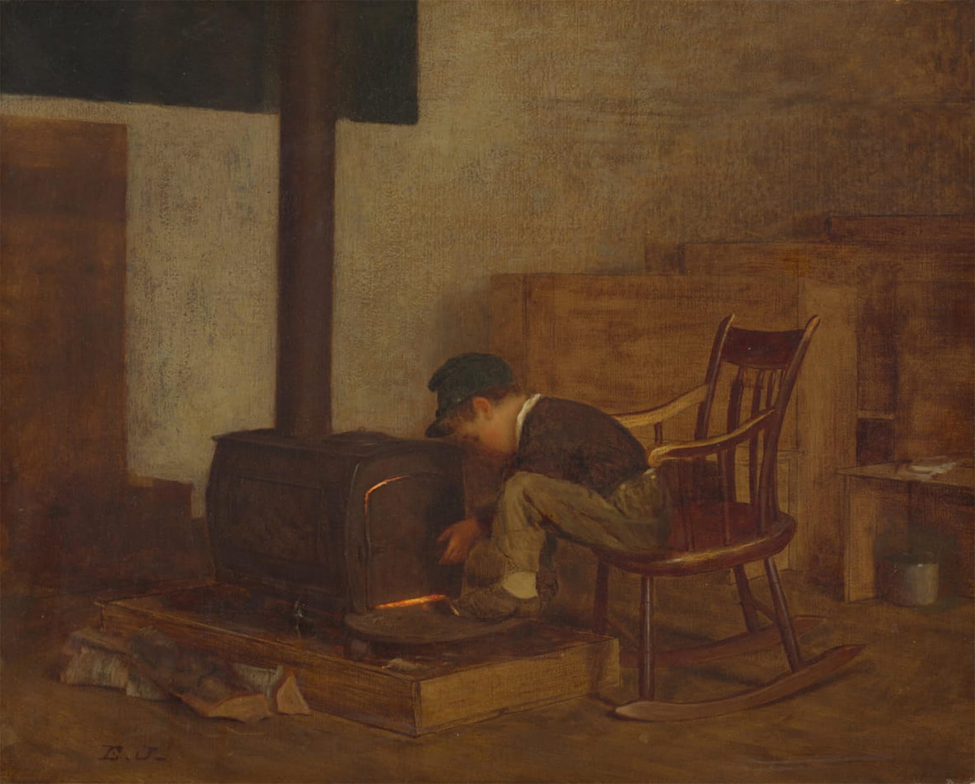 Posteriik No Frame Famous Print Pop Art Wall Art Graffiti The Early Scholar By Eastman Johnson Art Prints For Home Decor 60X90cm