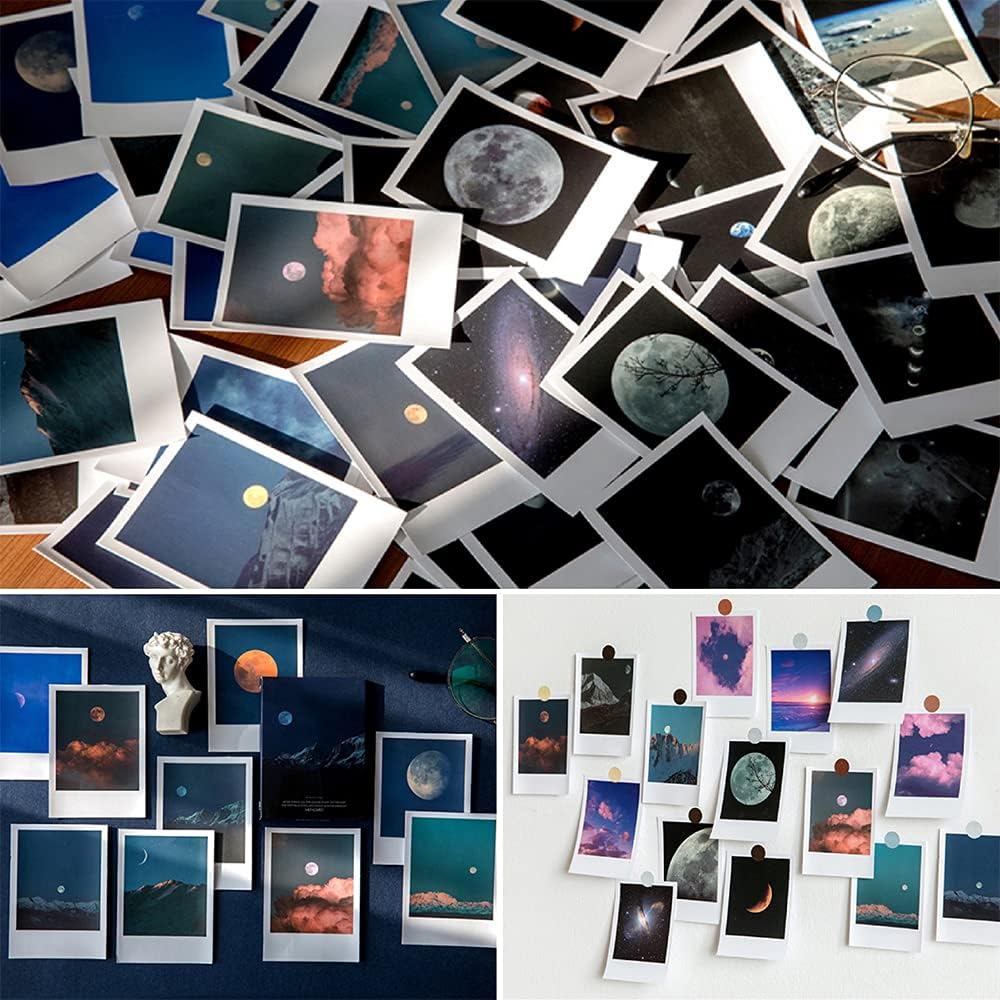 Landscape Nature Stickers Set (120 Pieces), Aesthetic Mountain Forest Sky Cloud Galaxy Space Moon Phase Sunset Natural Scenery Collage Pictures for Art Journaling Scrapbooking Planner Bullet Junk Journal Supplies Notebook DIY Crafts Album Phone Cases Laptops Calendars : Arts, Crafts & Sewing