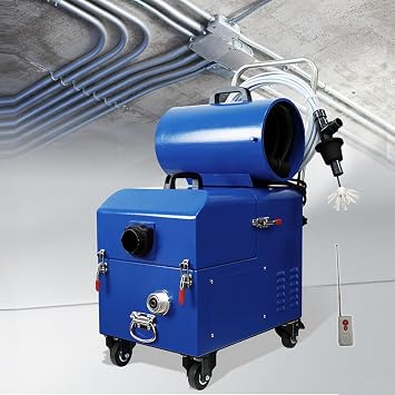 Fresh Air Duct Cleaning Machine Household Fresh Air System Ventilation Duct Cleaner 220V/110V Pipeline Sweeping Suction Dust Removal Integrated Machine 0-1400 RPM Stepless Speed Regulation