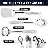 Stainless Steel Kitchen Utensils Cookware Utensils Set - 29 - Nonstick Cookware Set with Spatula - Best Kitchen Gadgets Kitchen Tool Set Gift by HomeHero