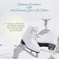 Vista 6 de 5th Element Grace Patines de Hielo para Mujer - Patines Artísticos Cómodos con Tricot Suave Aterciopelado/Forro Polar - Zapatos Elegantes