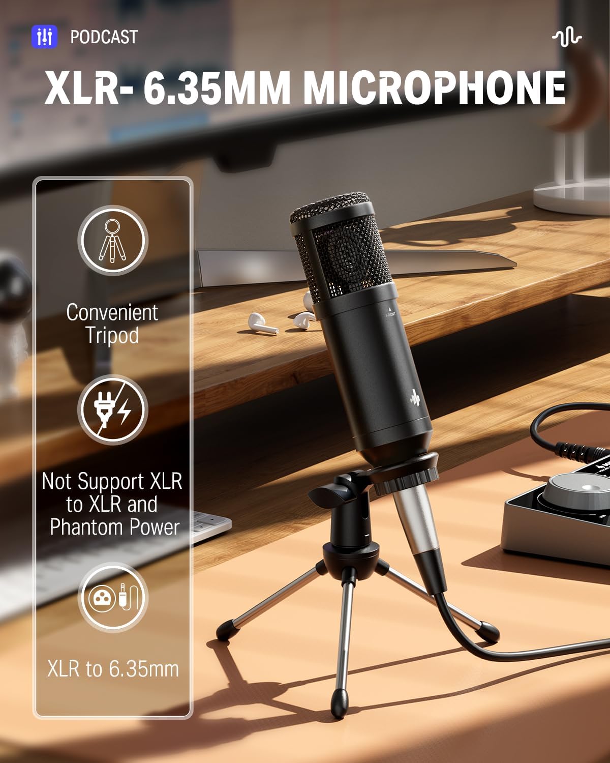 Podcast Equipment Bundle, Donner Multifunction Podcast Starter Kit with Condenser Microphone for Live Streaming, Music Recording, Fits most PC, Smartphones, Tablets, Black Podcast Equipment Bundle, Donner Multifunction Podcast Starter Kit with Condenser Microphone for Live Streaming, Music Recording, Fits most PC, Smartphones, Tablets, Black