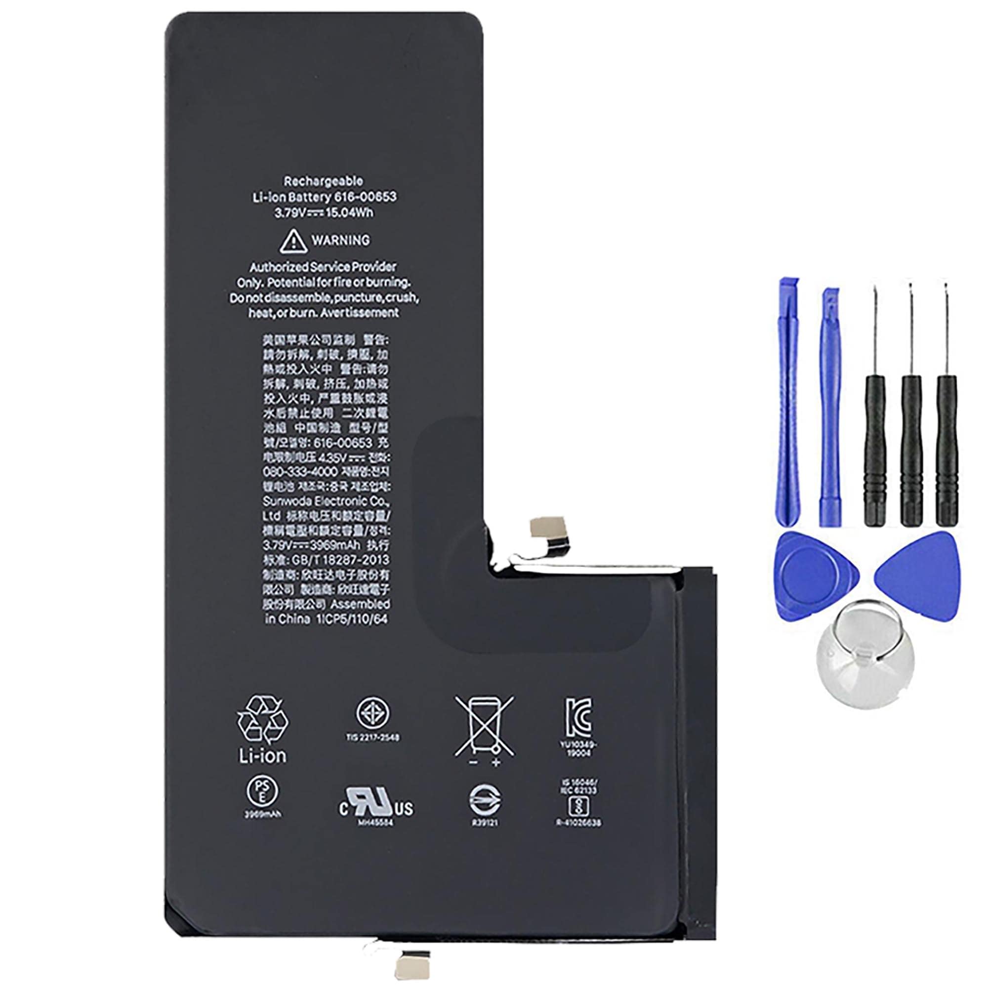 ELLENNE BATTERIA COMPATIBILE CON IPHONE 11 PRO MAX 3964MAH+ KIT CACCIAVITI | Batteria per iPhone 11 Pro Max da 3964mAh - Nuova con Kit attrezzi per lo smontaggio