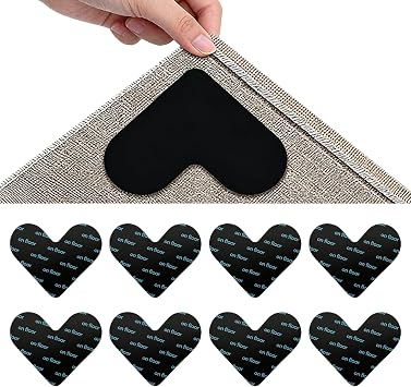 8 Pcs Anti Slip Rug Underlay Stickers, Reusable Washable Carpet Stickers