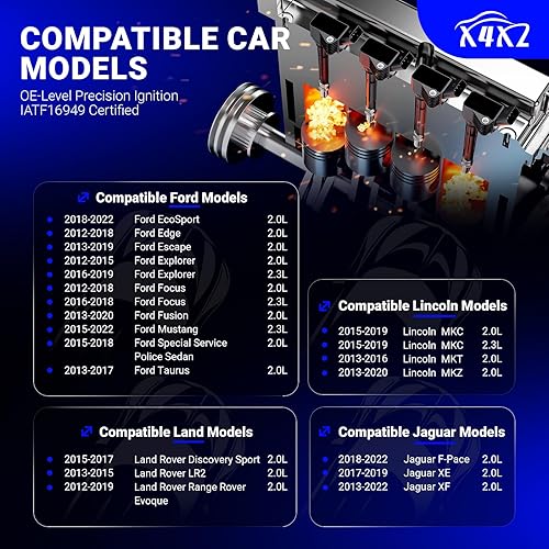 Vista 148 de Paquetes de bobina de encendido UF549 y bujía de iridio doble 9029, para Nissan Altima Versa Sentra Rogue Cube NV200 Pathfinder Infiniti FX50 M56
