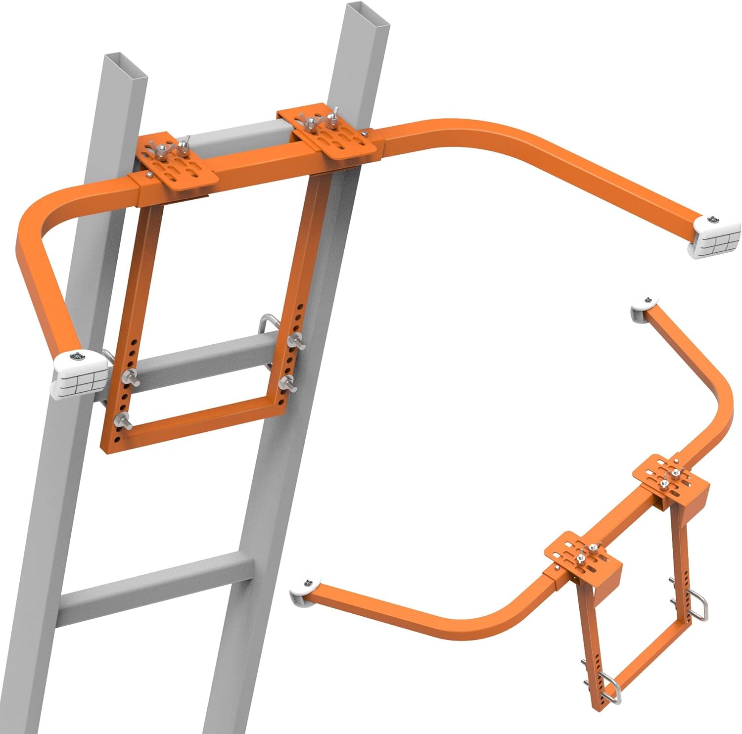 Ladder Stabilizer for Roof Gutter,Heavy Duty Steel Ladder Roof Hook Ladder Stabilizer with Wing Span/Wall Extension Ladder Accessory,Ladder Standoff Arms,Gutter Cleaning Tools