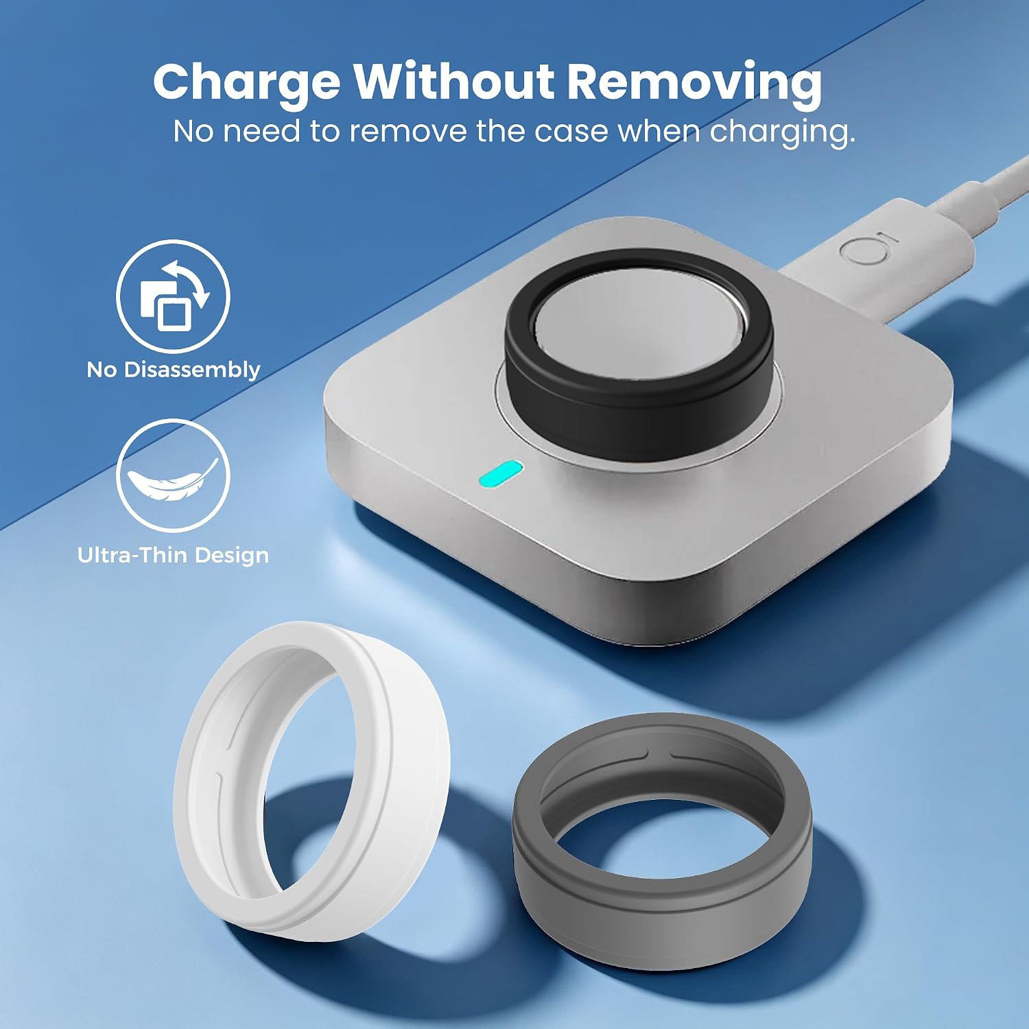 AhaStyle Silicone Ring Covers for Oura Ring Gen 5 (2026) with Storage Case image 4