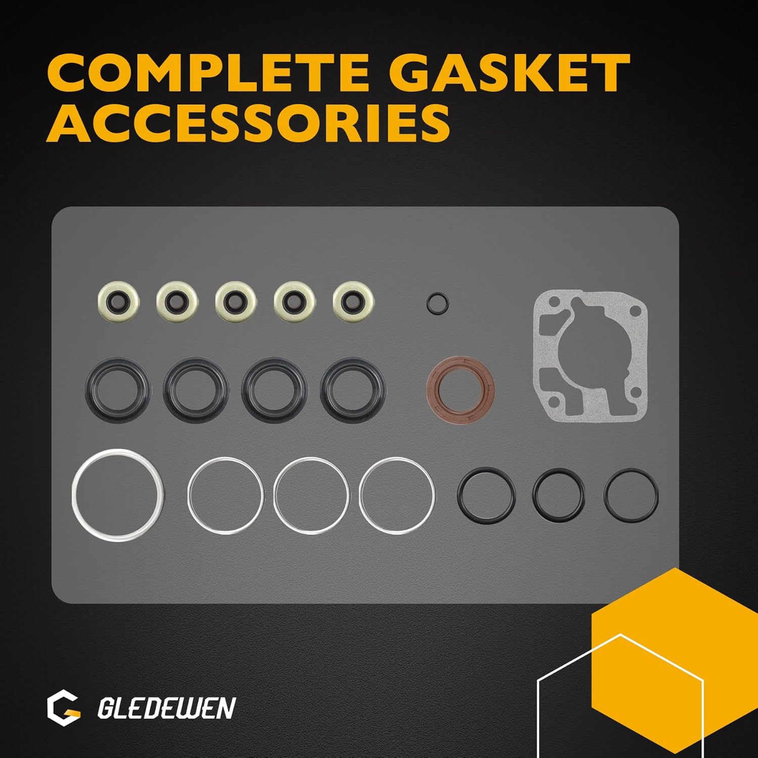 HS9915PT1 1.6L Cylinder Head Gasket Set Compatible with 1996-2000 Honda Civic GX Hx Cx Dx Lx EX Del Sol, MLS Head Gasket Kit Replaces# HS9915PT1-1 HS1400HBS