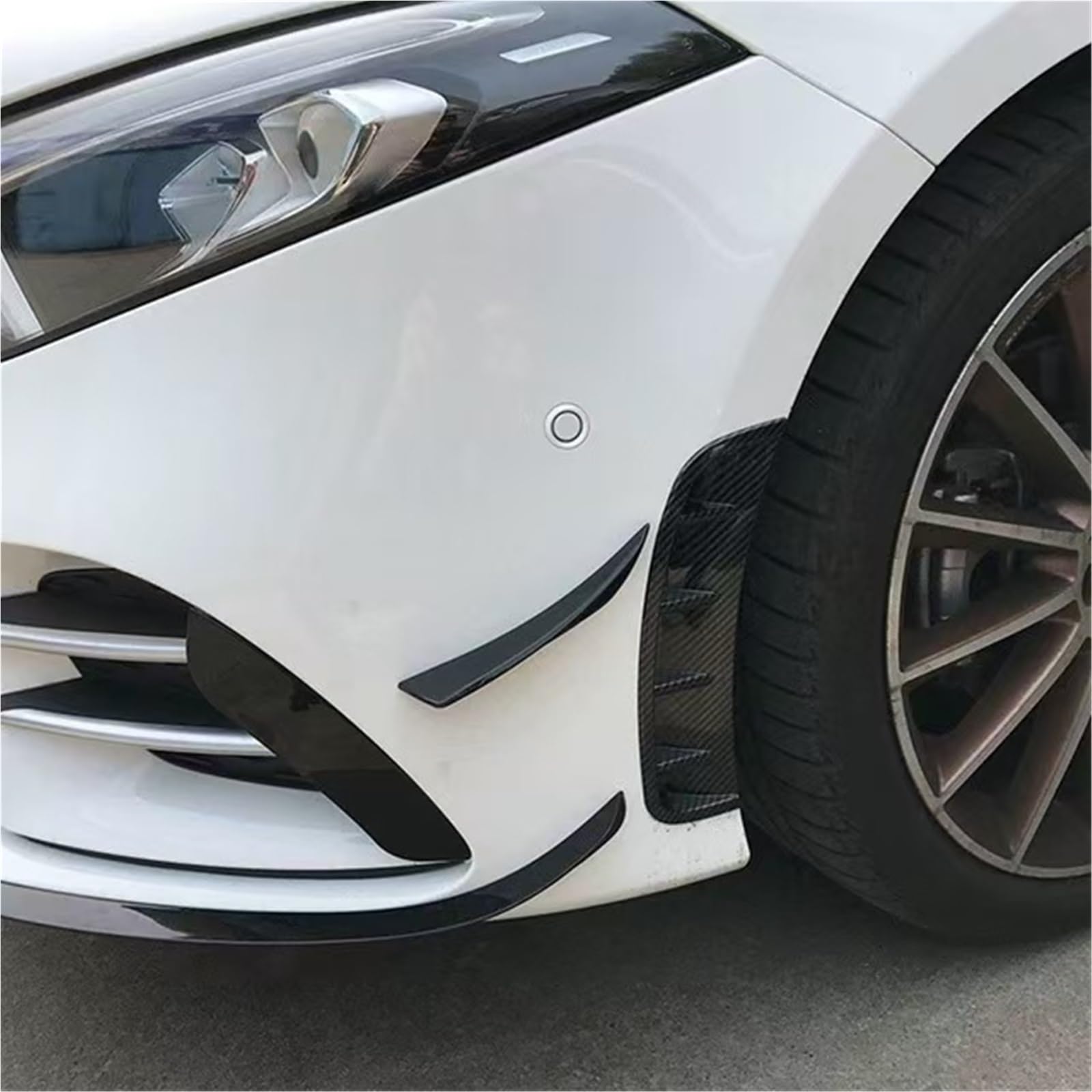 Naklejki dekoracyjne na boczne drzwi Uniwersalny boczny błotnik Wlot powietrza Spoiler Pokrywa skrzydła Shark Gill Leaf Plate Sportowa dekoracja zapobiegająca kolizjom(Glossy Balck)