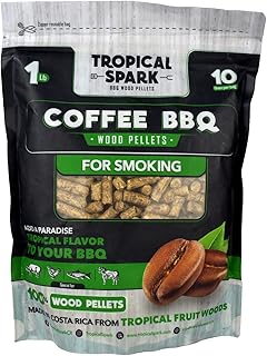 Wood Pellets | Perfect for BBQ, Smoking, Grilling, Bake, Roast, Braise | Premium 100% All-Natural | Coffee Wood | 1 lb. Bag