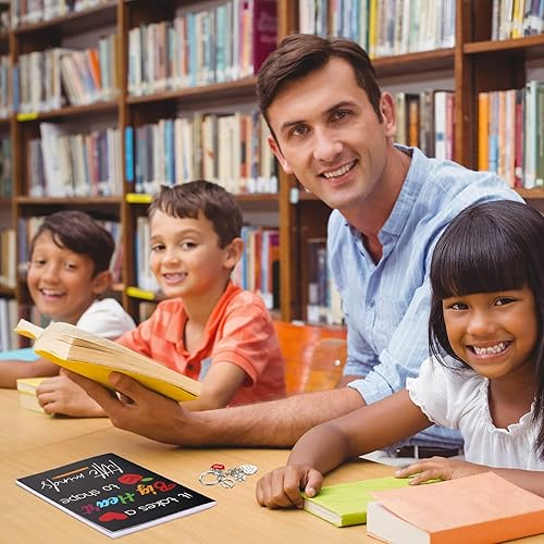 Miniatura 4 de Yinkin Valentine Teacher Appreciation Gifts for Women Teacher Initial Keychain Keyring with Notebook Gifts for Teachers