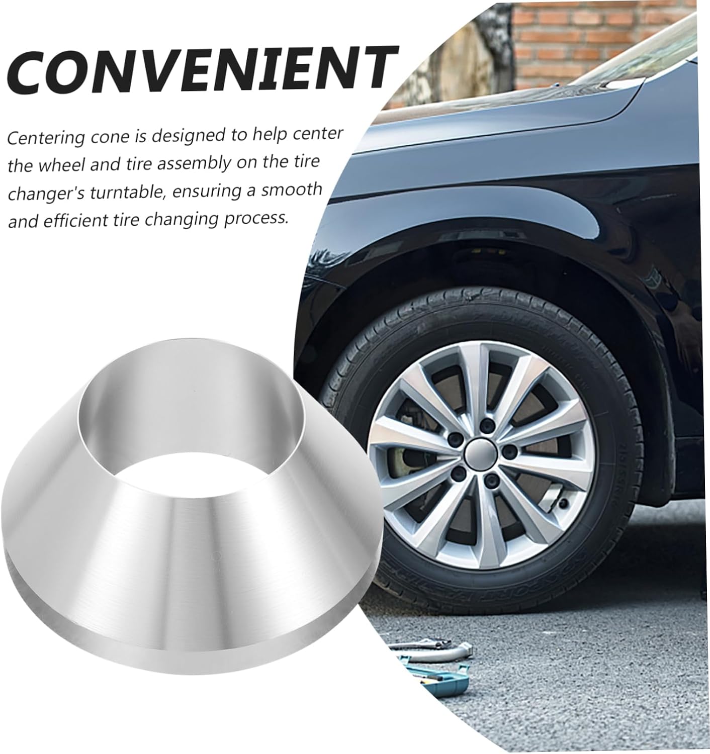 Unomor Manual Tire Changer Centering Cone for Truck Car Tire Replacement Aluminum Design for Safety Reliability Essential Tool Garages