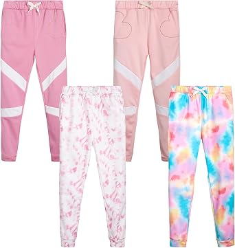 Amazon.com: Body Glove Pantalones deportivos para niñas - Paquete de 4  pantalones deportivos básicos de forro polar (talla: 7-12) : Ropa, Zapatos  y Joyería