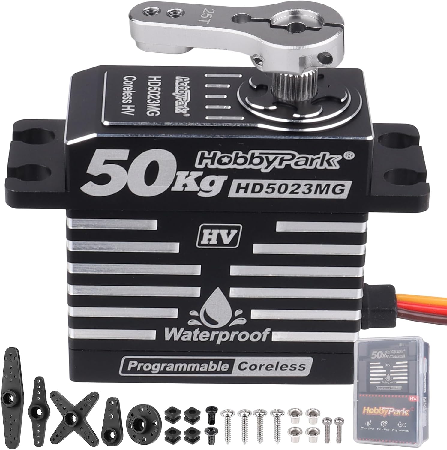 Amazon.com: HobbyPark Waterproof 50KG High Torque RC Servo Coreless ...