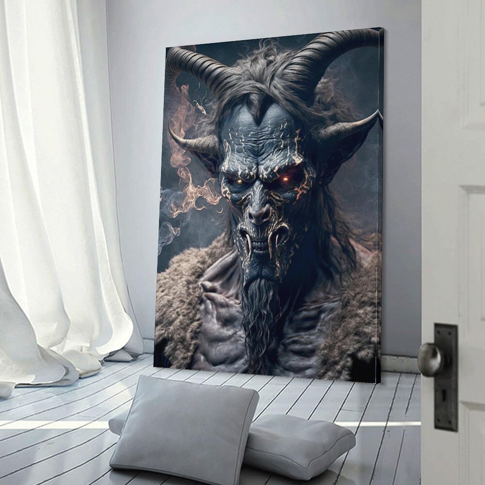 Diable de chèvre tableaux muraux sur toile rustique de 30x45cm - 6
