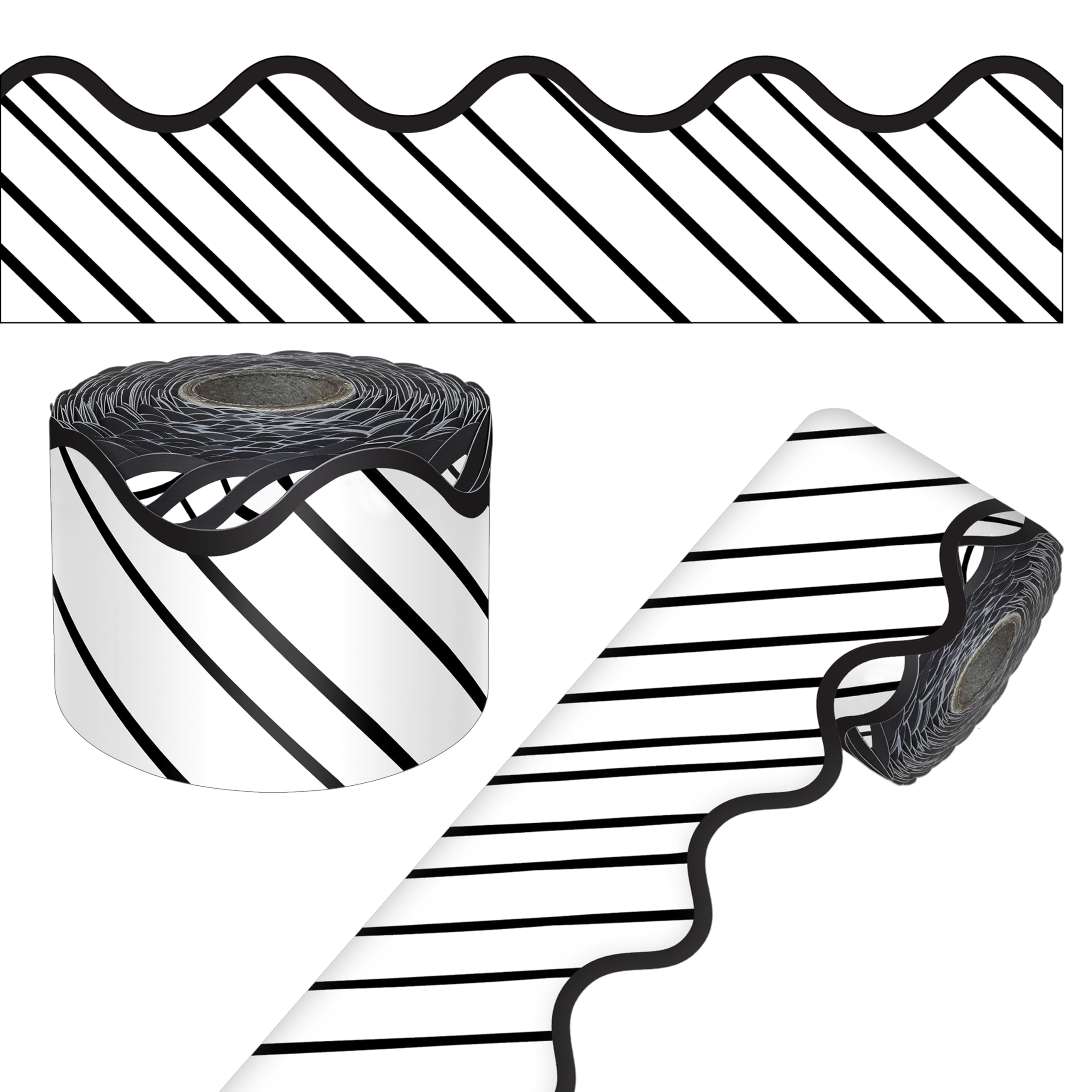 Carson Dellosa 65Ft of Black and White Bulletin Board Borders